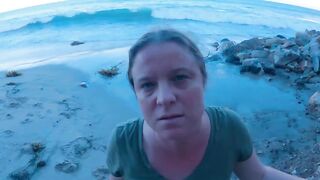 Erin Electra - Giving Mom A Creampie While Out Walking On The Beach POV